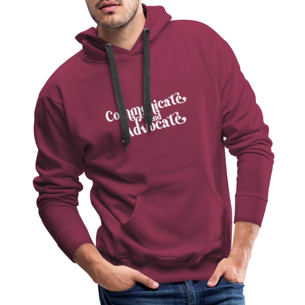 Communicate and Advocate Hoodie - burgundy