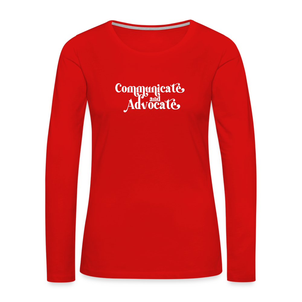 Communicate and Advocate (Women's Fit) - red